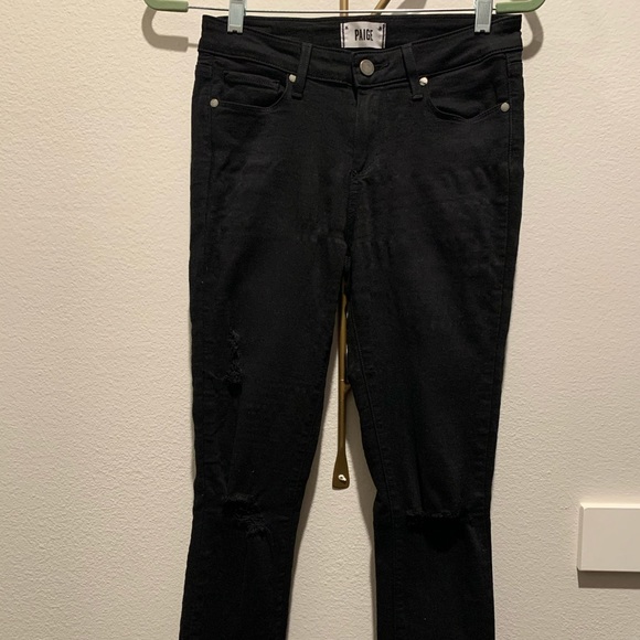 Paige distressed black jeans - Picture 1 of 3